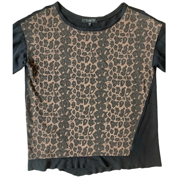 Sanctuary Anthropologie Leopard Print Long Sleeve Sweater Top - Medium - Picture 5 of 11